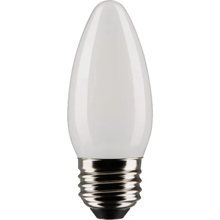 Satco 40W Equivalent Warm White B11 Medium Traditional Frosted LED Decorative Light Bulb (2-Pack)