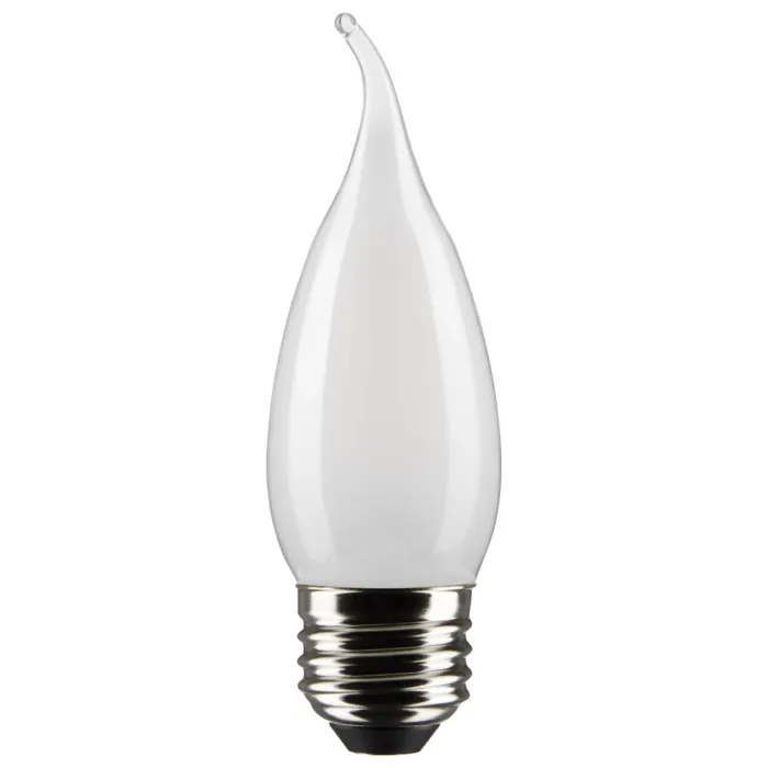 Satco 120V CA10 LED Filament Medium Base Bulb (Frosted - 2pk) 2700K, 90CRI, 500 Lumens