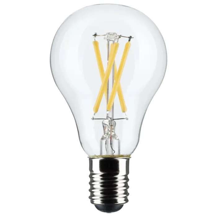 Satco 5.5 Watt A15 LED Filament - Clear - Intermediate Base - 2700K - 450 Lumens - 2-Pack