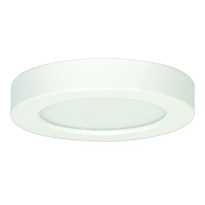 Satco 10.5 watt - 5.5" Flush Mount LED Fixture - 3000K - Round Shape - White Finish - 120 volts