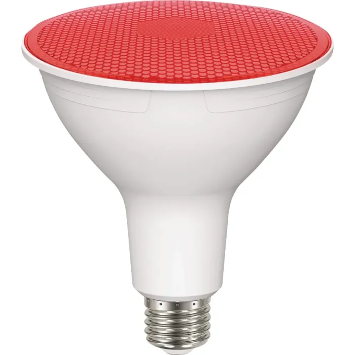 Satco 100W Equivalent PAR38 Medium Base Red LED Light Bulb
