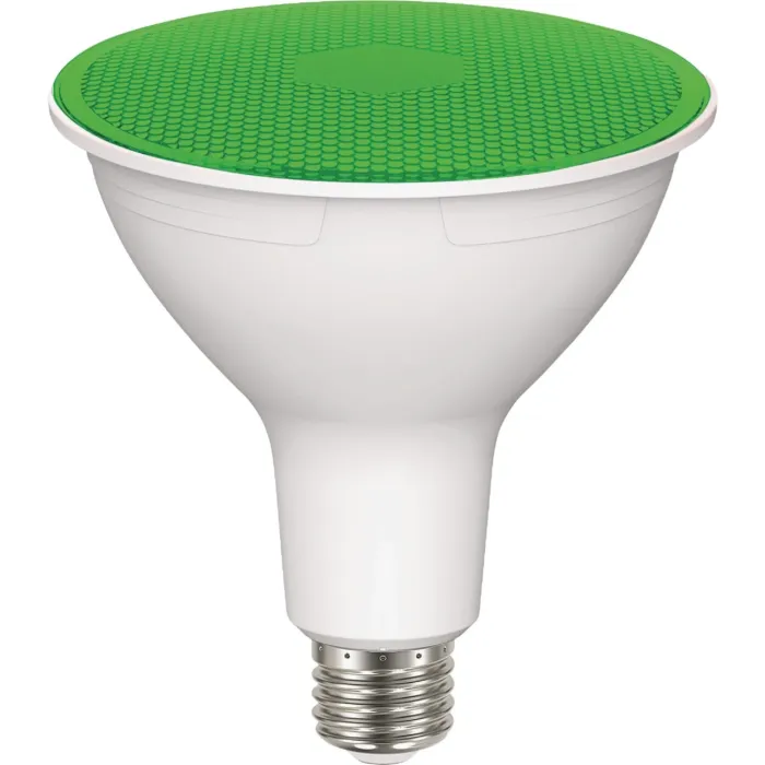 Satco 100W Equivalent PAR38 Medium Base Green LED Light Bulb