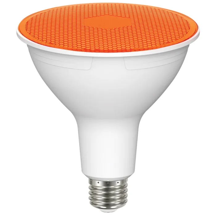 Satco 11.5 Watt PAR38 LED - Amber - 90 degree Beam Angle - Medium base - 120 Volt