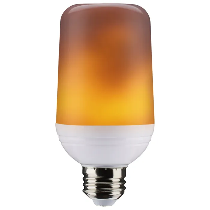 Satco 2.5W LED Medium Base Flicker Bulb, T19, 150L
