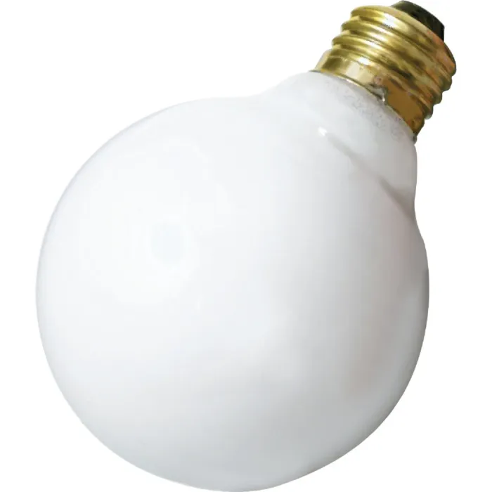 Satco 25W Frosted Soft White Medium Base G25 Incandescent Globe Light Bulb