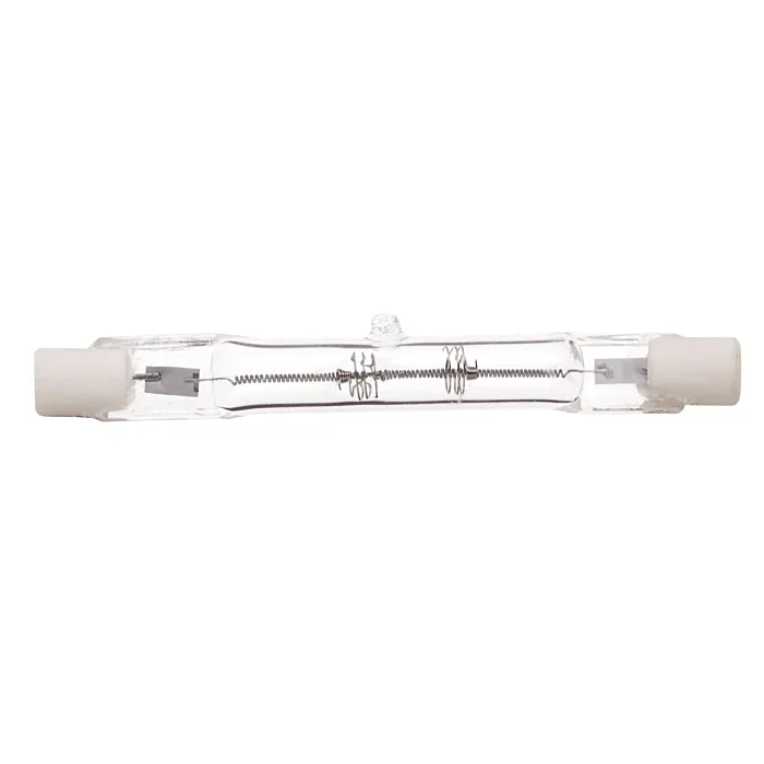 Satco 150 Watt - Halogen - T3 - Clear - 1500 Average rated hours - 2400 Lumens - Double Ended base - 78mm - 120 Volt - Carded