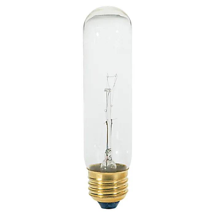 Satco 40 Watt T10 Incandescent - Clear - 2000 Average rated hours - 280 Lumens - Medium base - 120 Volt - Carded