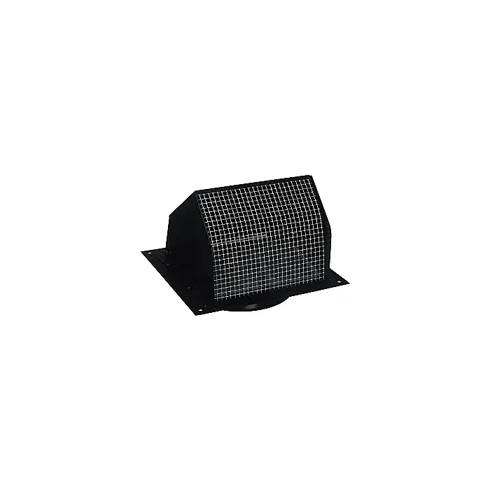 Broan Steel Black 6 in Round Duct Wall Cap