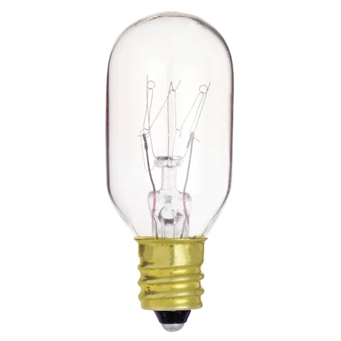 Satco 15W T7 Candle Base Indicator or Appliance Bulb