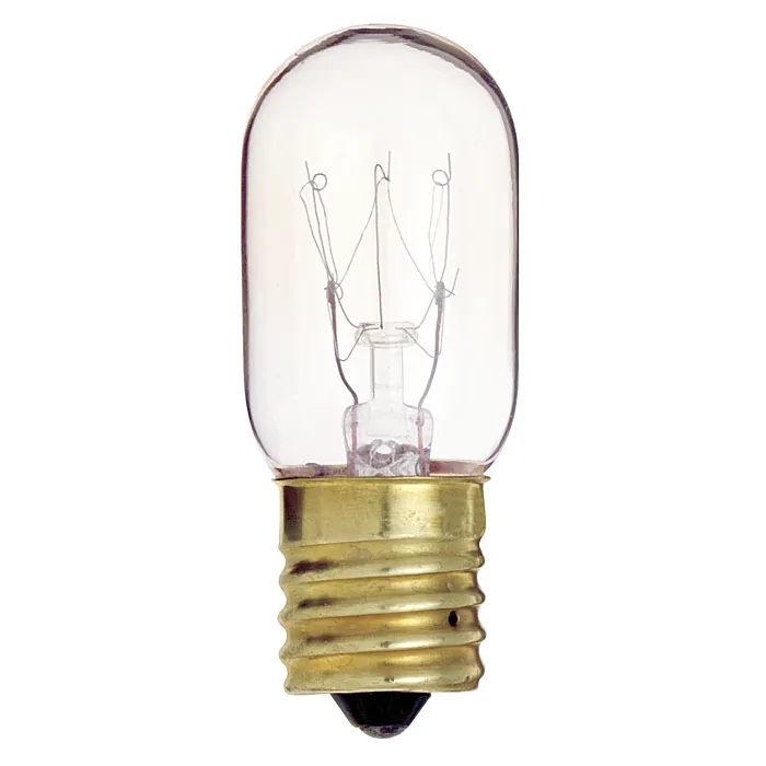 Satco 15 Watt T7 Incandescent - Clear - 2500 Average rated hours - 95 Lumens - Intermediate base - 130 Volt - Carded