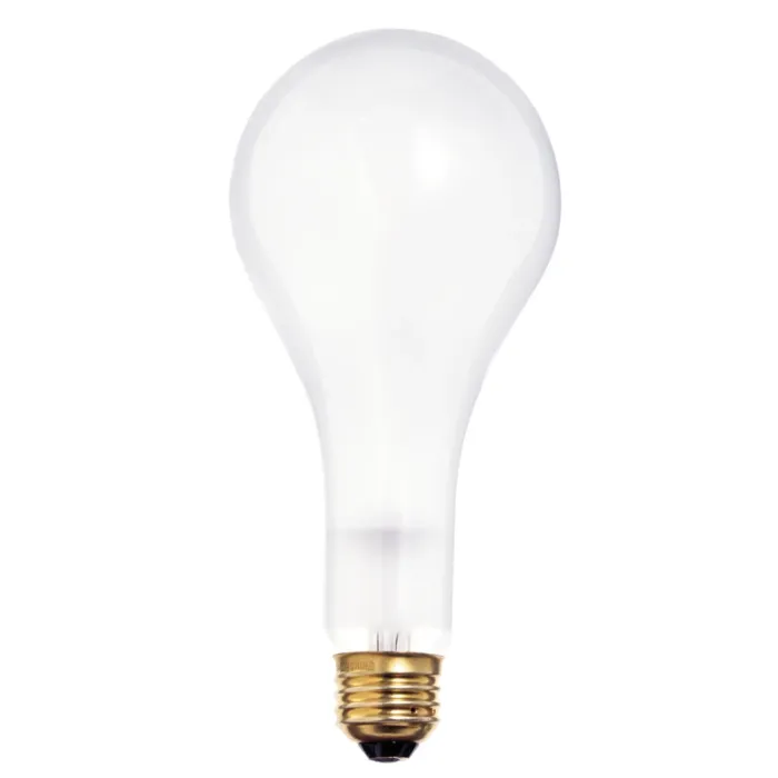 Satco 300 Watt PS25 Incandescent - Frost - 5000 Average rated hours - 3600 Lumens - Medium base - 130 Volt