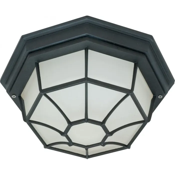 Satco Spider Cage Ceiling LIght (Black) 12 in.