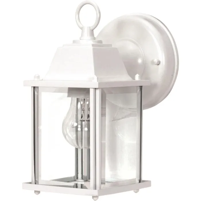 Satco Cube Wall Lantern (White) 8-5/8 in.