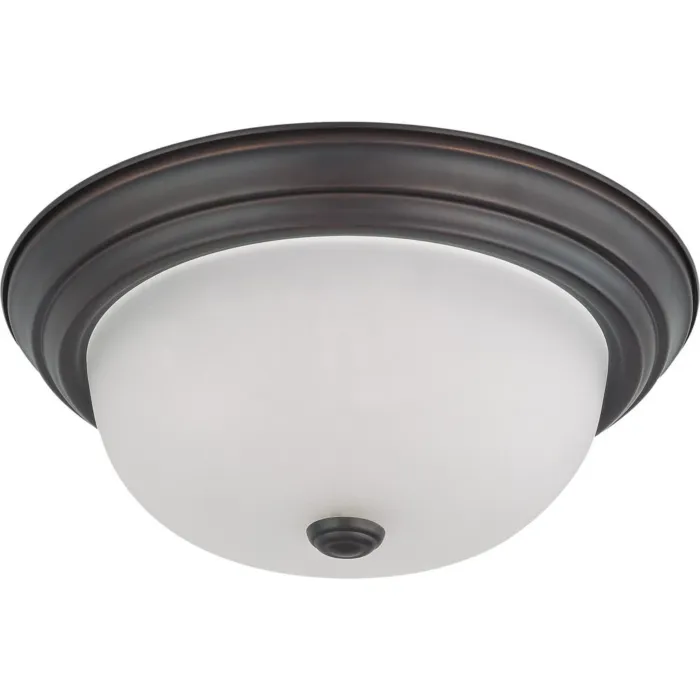 Satco Flush Mount Ceiling Light (Mahogany Bronze) 13 in.