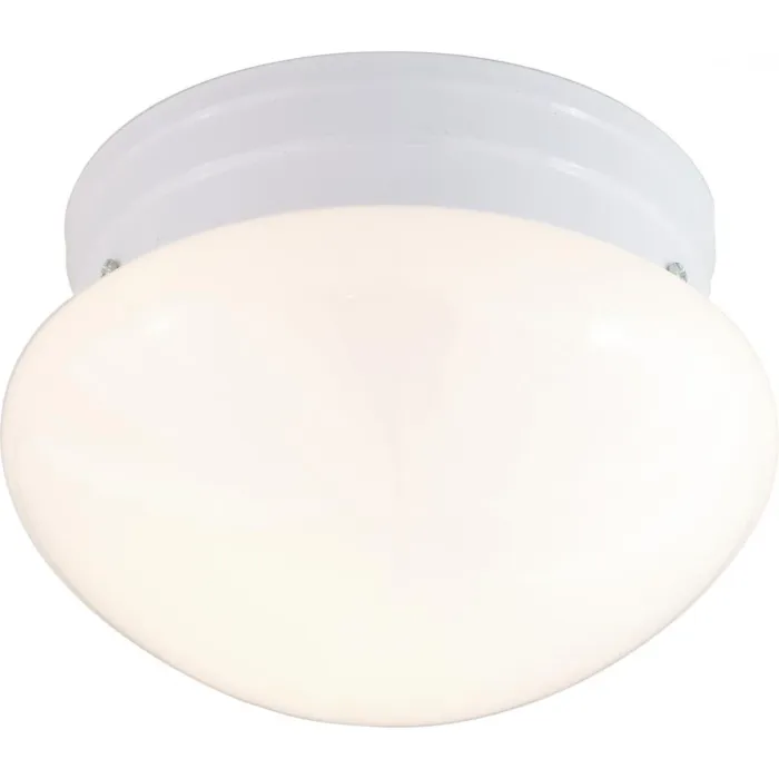Satco Flush Mount Mushroom Light (White) 8 in.