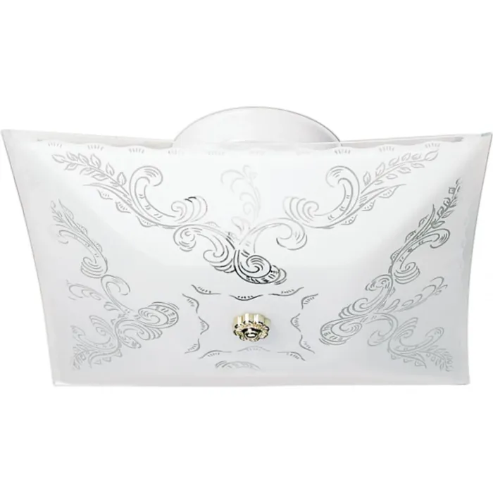 Satco Flush Mount Floral Ceiling Light (White) 12 in.