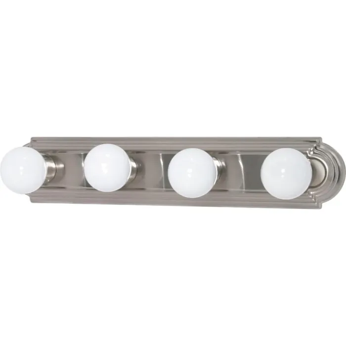 Satco 4-Light Race Track Vanity (Brushed Nickel) 24 in.