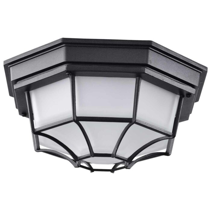 Satco LED Spider Cage Light Fixture (Black) 10 in.