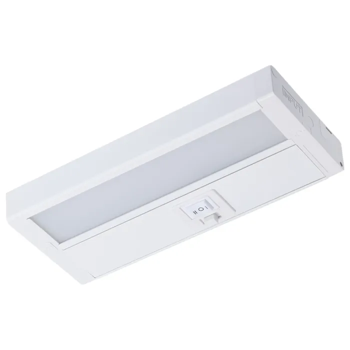 Satco 5 Watt - 8 Inch LED White Under Cabinet Light - 3K/4K/5K CCT Selectable - 50000 Hours - White Finish