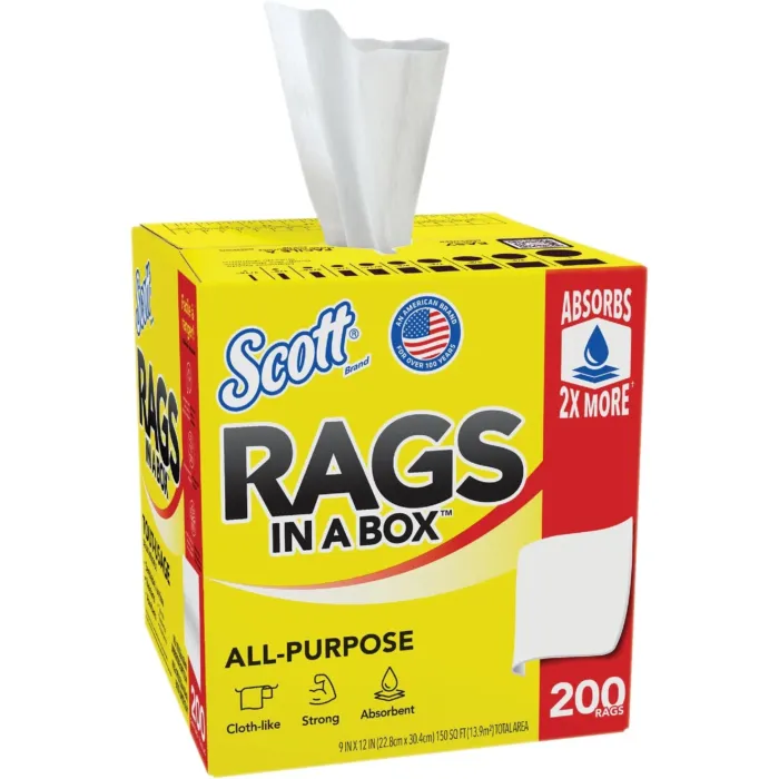 Scott s Rags in a Box, White (200 Ct.)