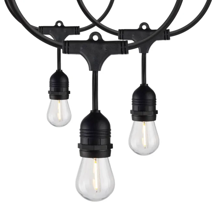 Satco 60Ft - Commercial LED String Light - Includes 24-S14 bulbs - 2200K - 120 Volts