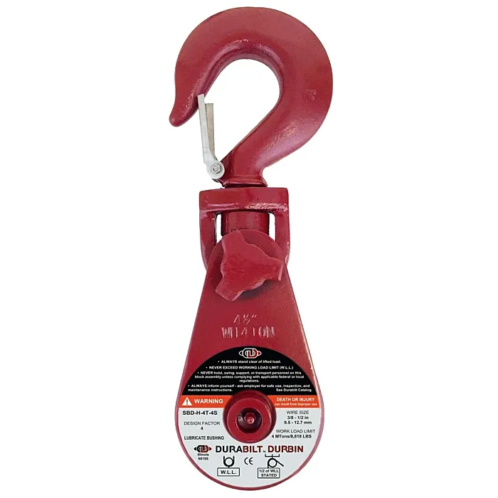 Durabilt USA 4-1/2 in 3/8 - 1/2 in 4 ton Snatch Block