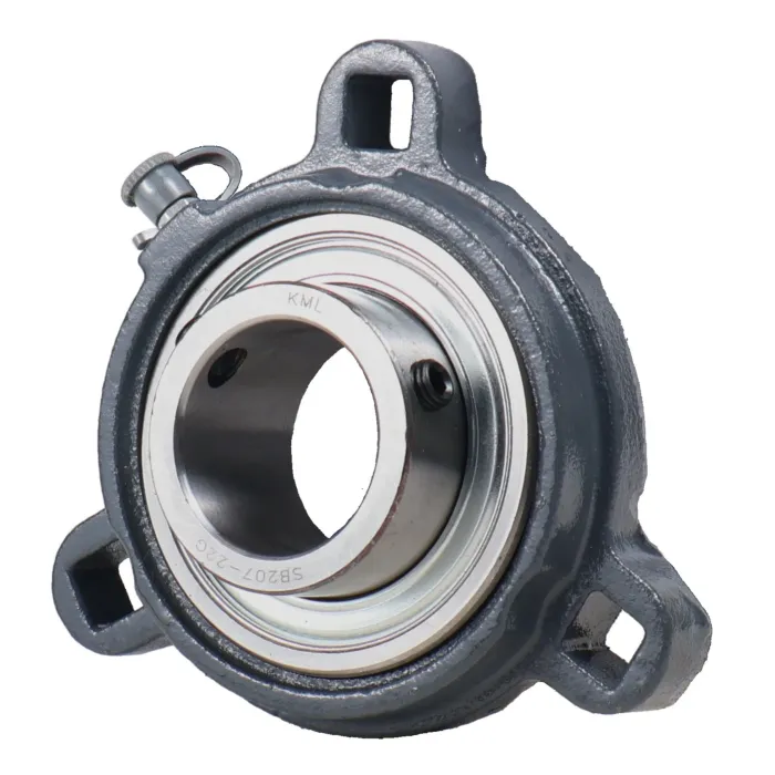 KML 3 bolt Flange Bearing Set Screw Lock, 1-3/8" Standard Race SBRFT2072