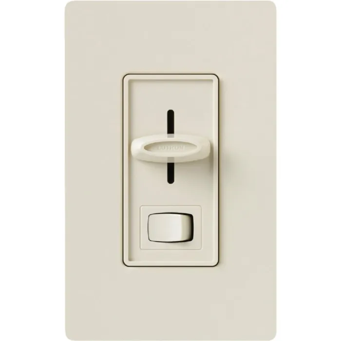 Lutron Skylark Incandescent/Halogen/LED/CFL Light Almond Slide Dimmer Switch