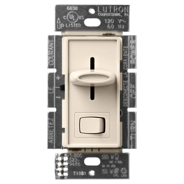 Lutron SKYLARK CFL/LED DIMMER LIGHT ALMOND CLAM