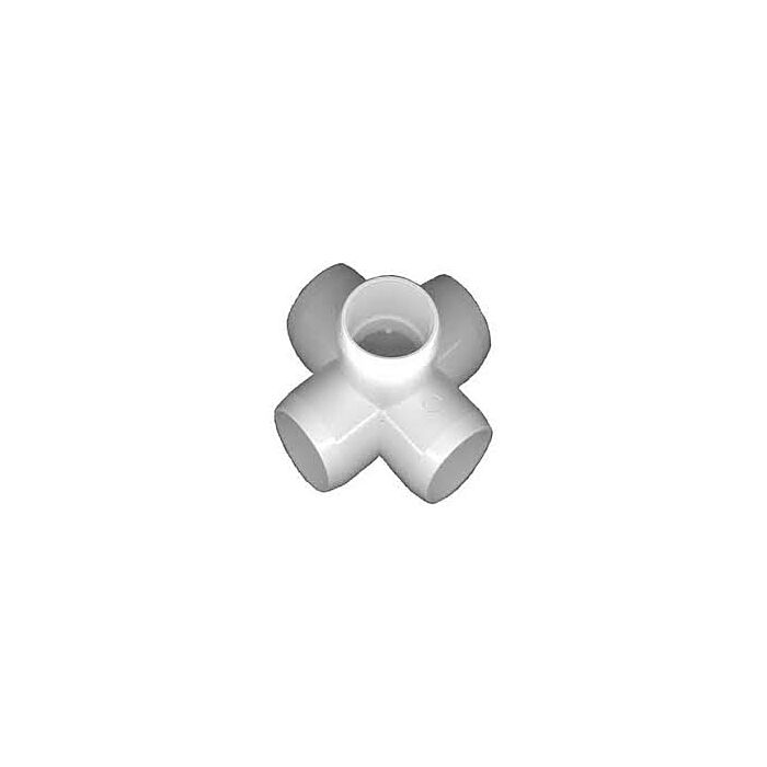 Circo Innovations 1/2 in PVC Furniture Grade 5-Way Side Outlet Cross