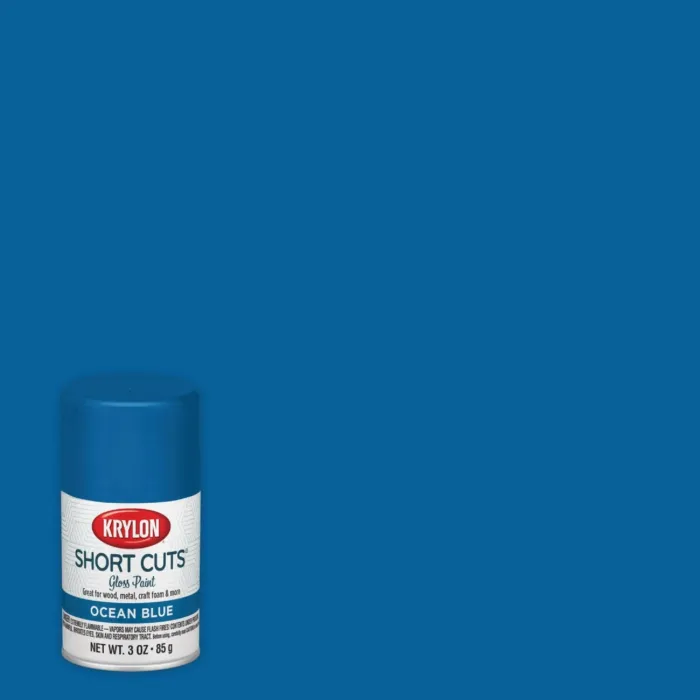 Krylon Short Cuts 3 Oz. High-Gloss Enamel Spray Paint, Ocean Blue