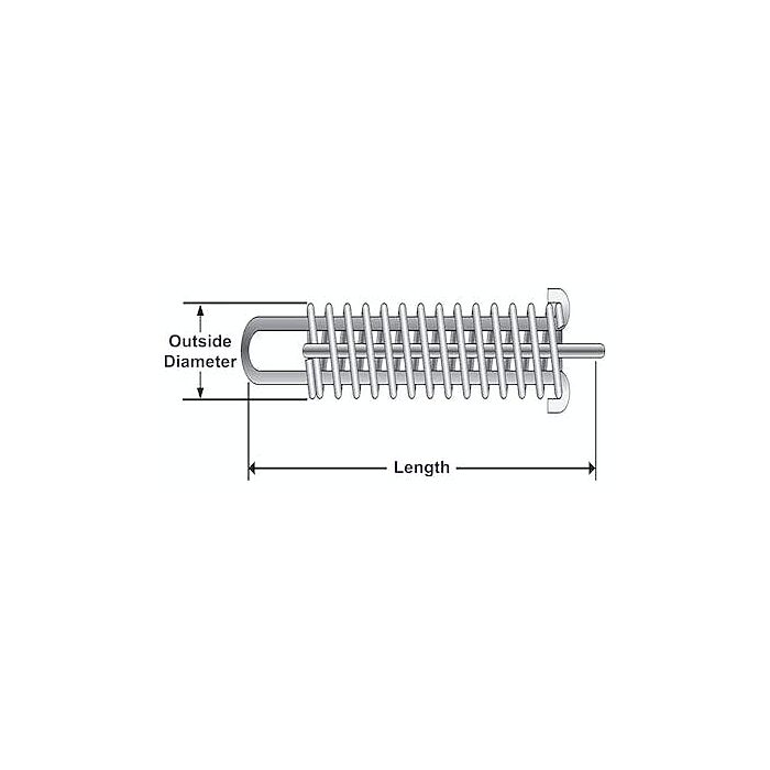 CENTURY SPRING 9-5/8 in 1-3/4 in Drawbar Spring