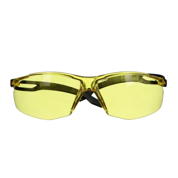 3M SecureFit 500 Series SF503SGAF-BLK, Black, Scotchgard Anti-Fog Coating, Amber AF-AS Lens
