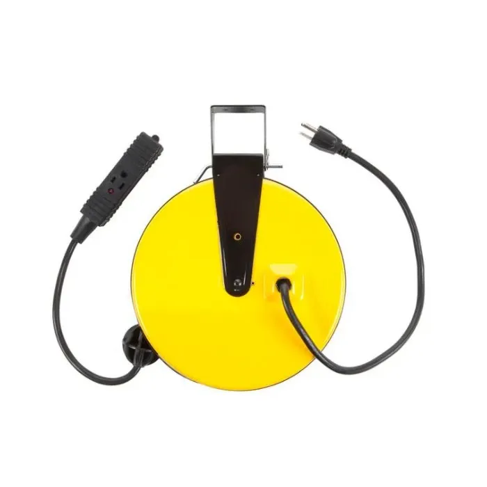 Bayco 30' Retractable Metal Cord Reel with 3 Outlets