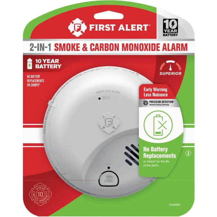 FIRST ALERT 10-Year Battery Ionization Smoke & Carbon Monoxide Alarm