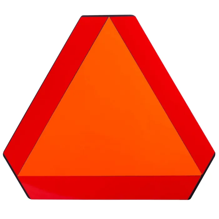 Safety Vehicle Emblem Inc Plastic 2 in 11 in Slow Moving Vehicle Sign