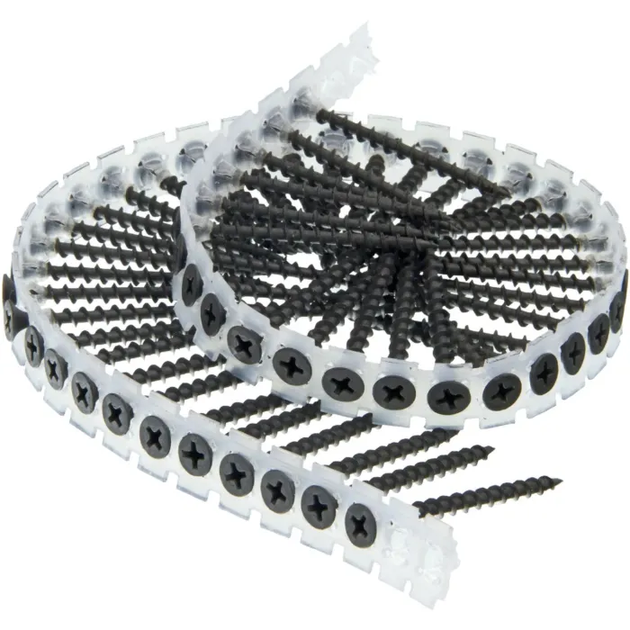 Senco DuraSpin Phillips Bugle Head Collated Drywall Screw, Phospate Finish (1000pk) #7 x 2 in.