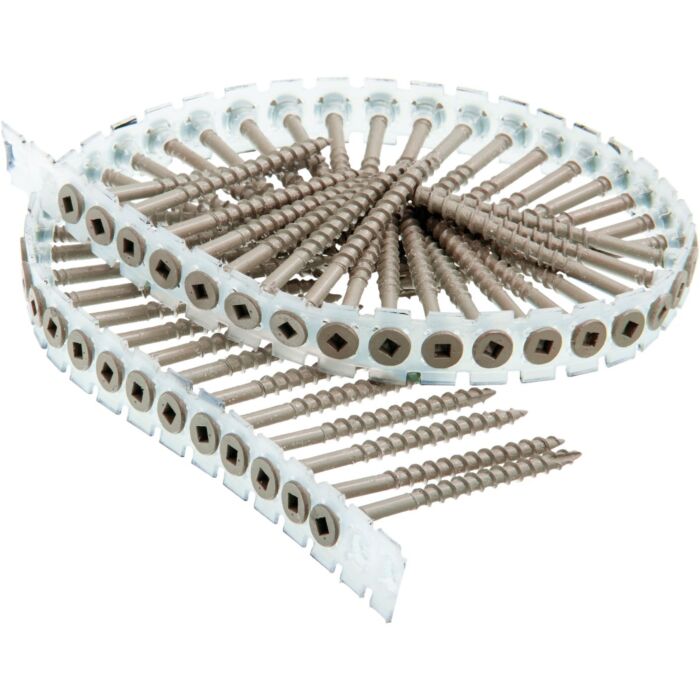 Senco DuraSpin Square Drive Flat Collated Deck Screw (Tan - 800pk) #8 x 3 in.