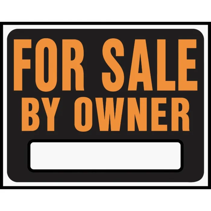 HY-KO Hy-Ko 15x19 Heavy Gauge Plastic Sign, For Sale By Owner