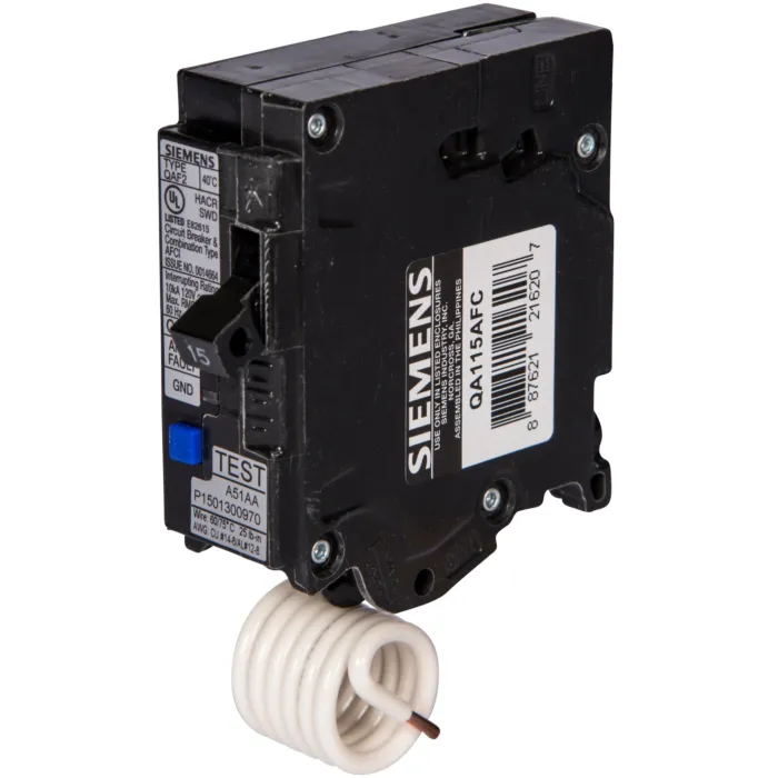 Siemens BRKR QAF2 AFCI 1P 120V 15A 10KA