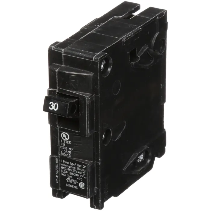 Siemens BREAKER 30A 1P 120V 10K QP
