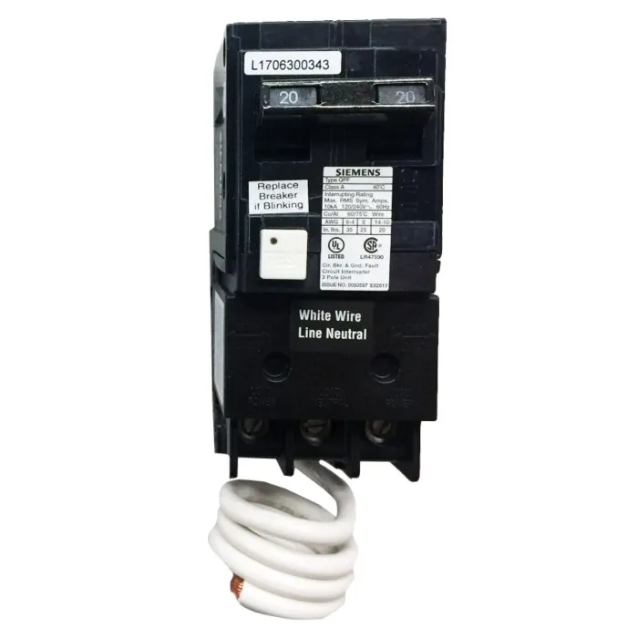 Siemens 20 A 120/240 V 10 kA at 120/240V GFCI Circuit Breaker