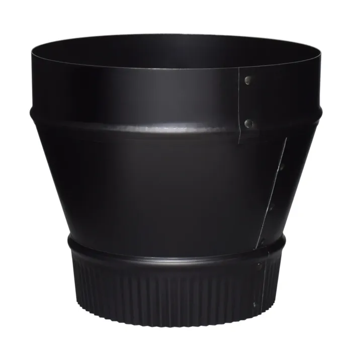 Imperial 8-in to 6-in Black Stove Pipe Reducer