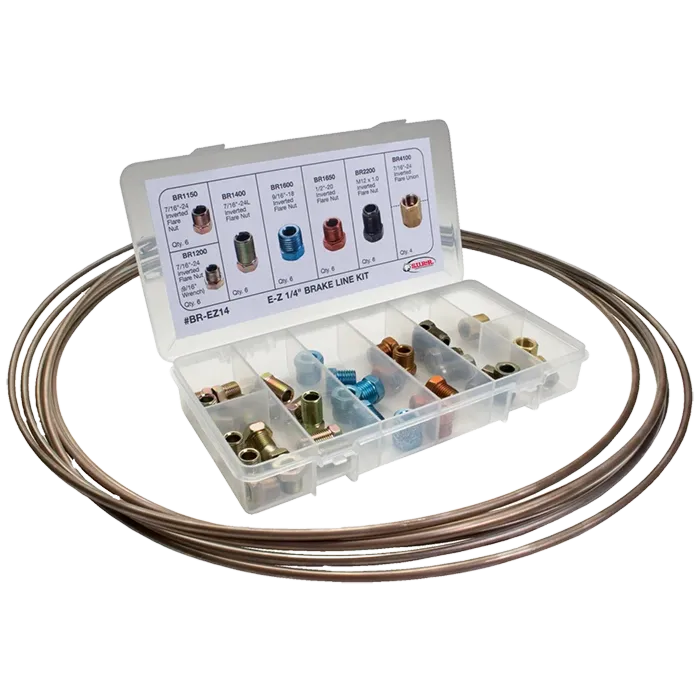 S.U.R.&R BR-EZ14 1/4 in 25 ft Natural 40-Piece Brake Line Kit