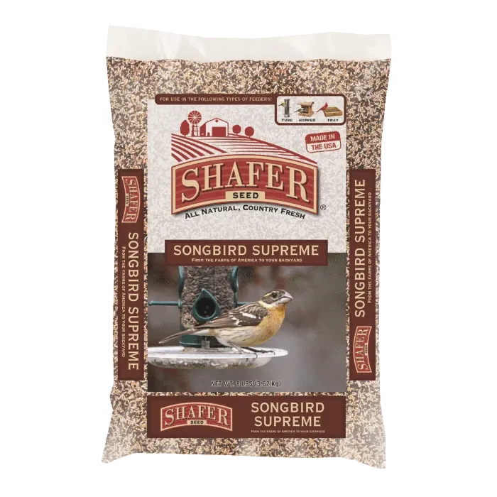 Shafer Seed® 51043 20 lb Bag Songbird Supreme Sunflower Seed