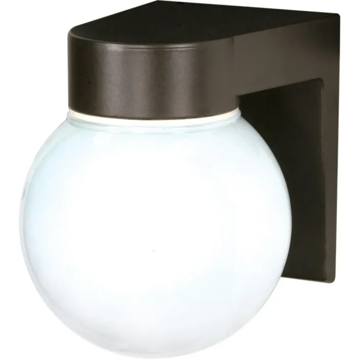 Satco Wall Mount Utility Globe Light (Bronzotic) 8 in.