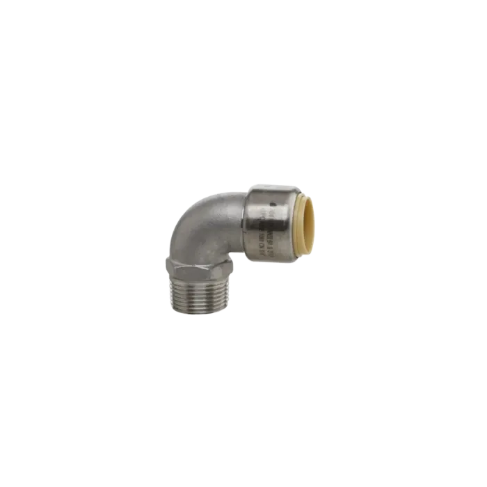 Boshart Industries 1/2" Stainless Steel Push-Fit Elbow