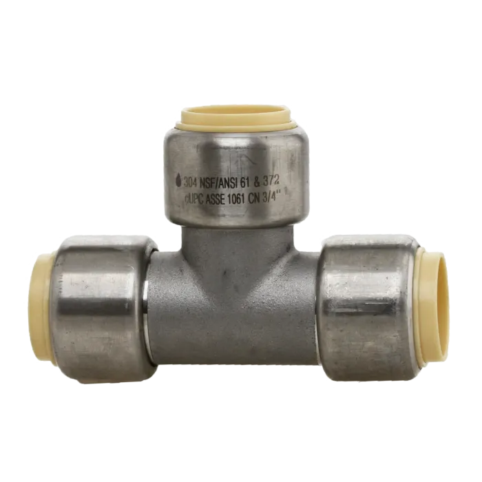 Boshart Industries Tee 3/4"X1/2"X3/4" SS Push-Fit