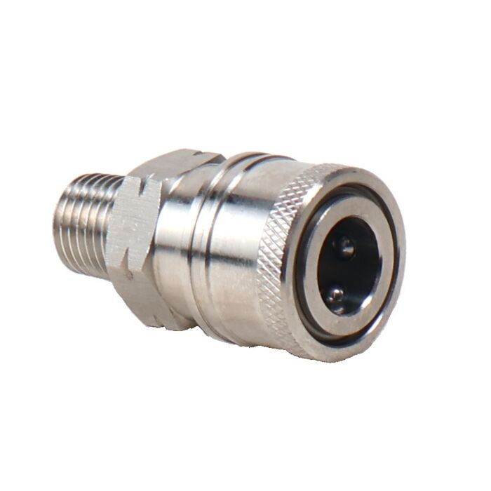 1/4" Quick Connect x 1/4" Male NPT Stainless Steel Socket