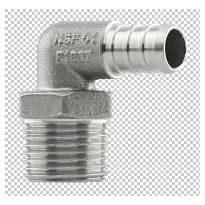 Boshart Industries Elbow 1/2 in Crimp PEX x MPT Pipe Long Radius Elbow